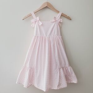 Tahari Girls Gingham Bow Dress